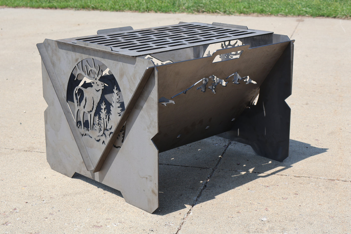 Elk scene fire pit fabricated by LSE
