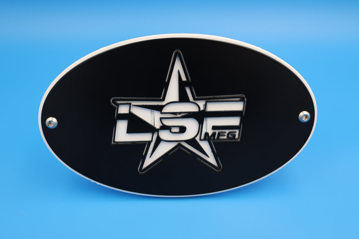LSE MFG steel hitch receiver cover