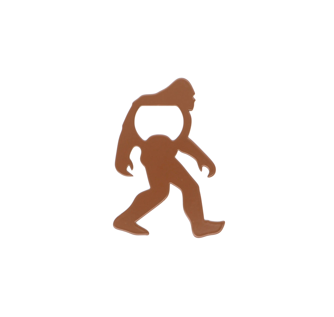 Sasquatch bottle opener cut from solid steel