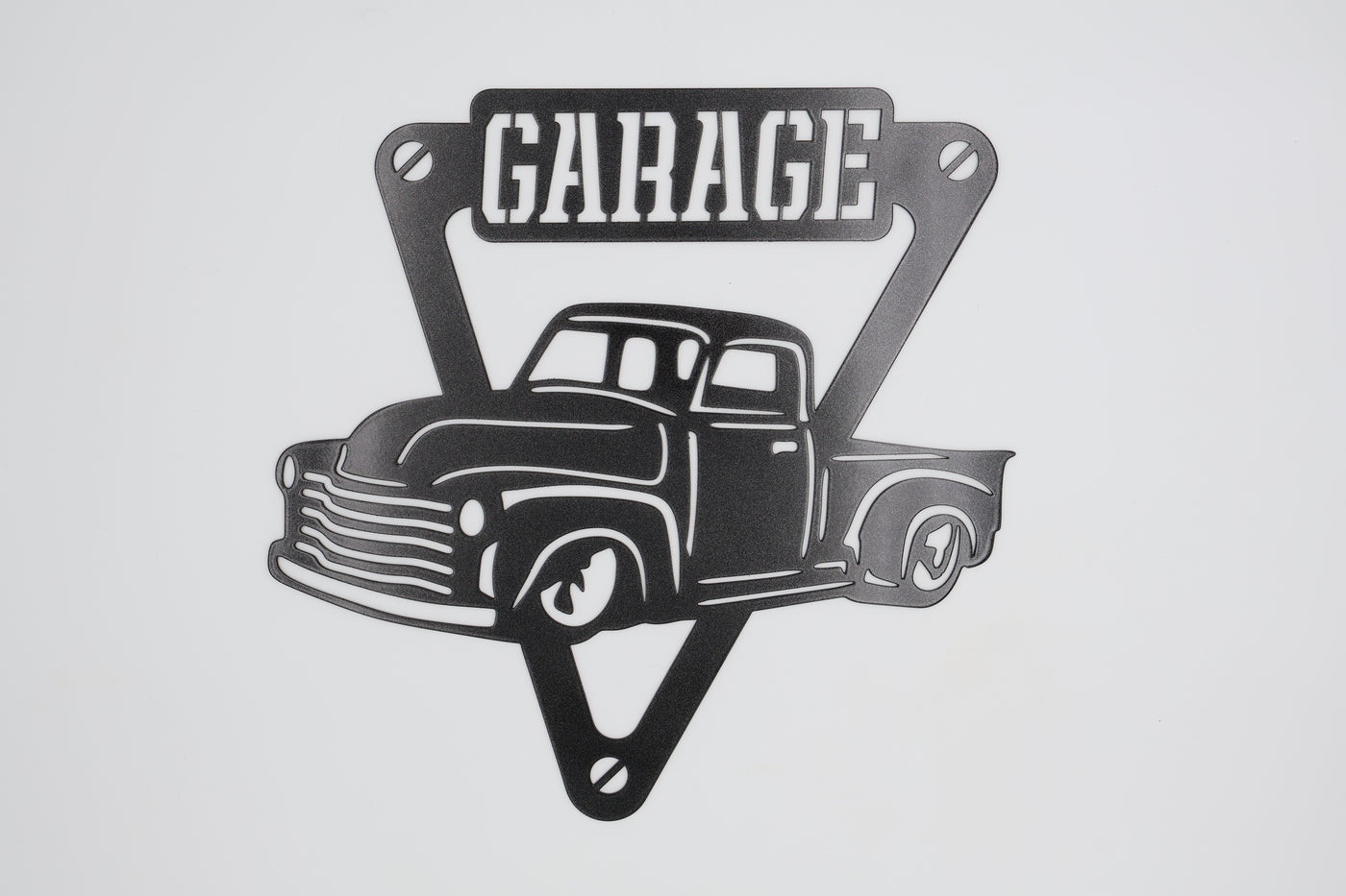 Custom garage sign cut from steel