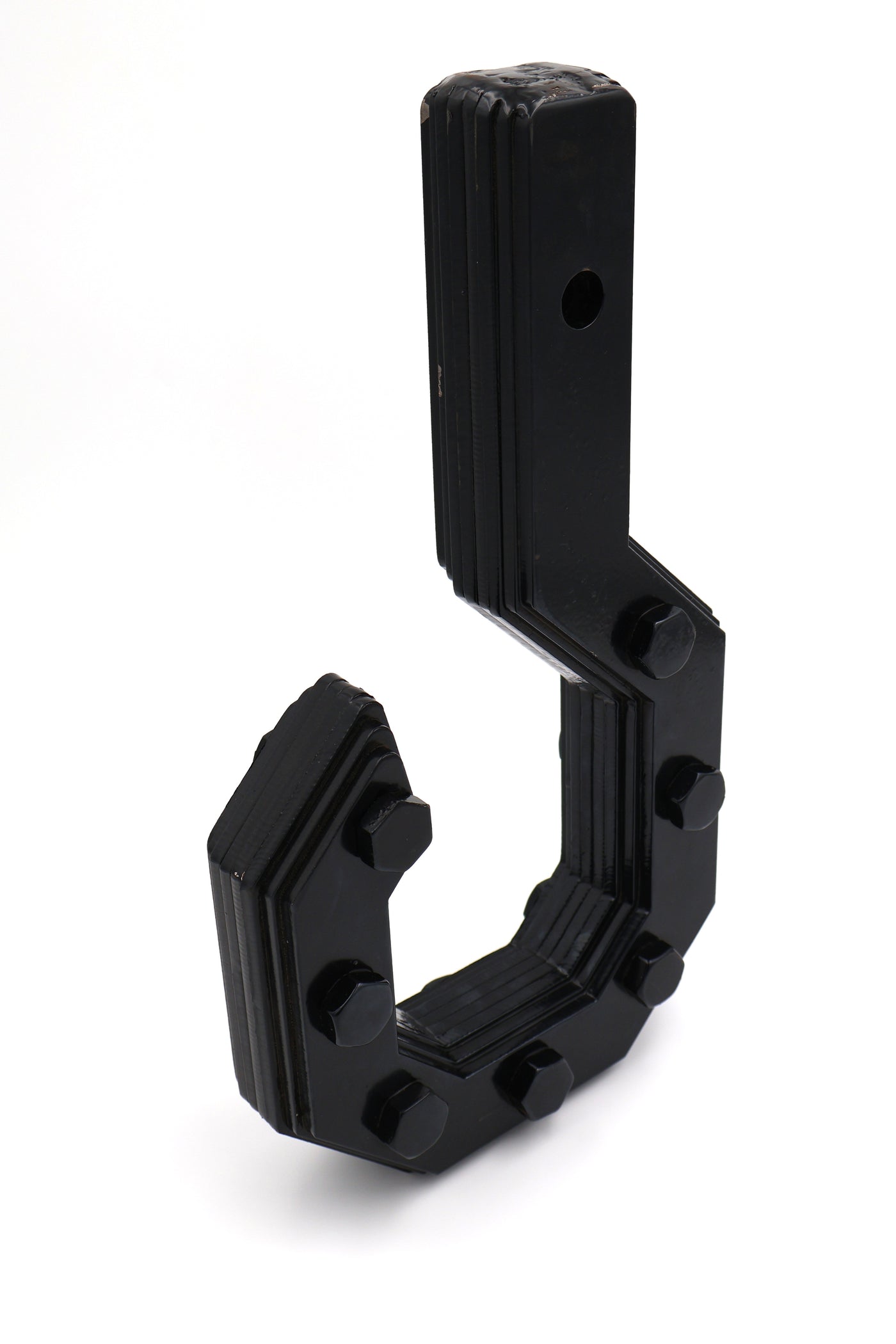 Heavy duty black powder-coated LSE tow hook